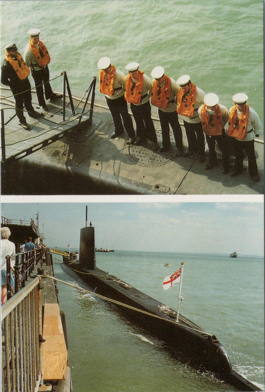 Essex Postcard: Southend Pier Shipping Submarine HMS Opportune Crew RR23722