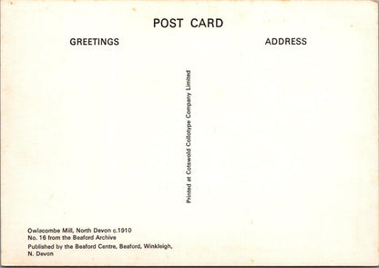 Devon Postcard: Owlacombe Mill North Devon Beaford Archive Repro RR23723