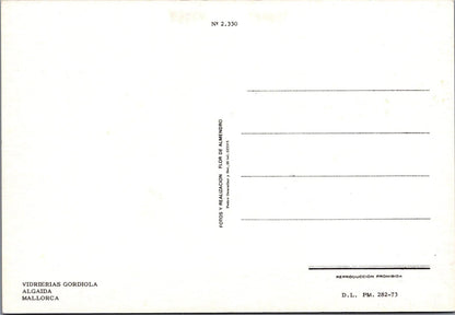 Mallorca Postcard: Algaida Vidrieras Gordiola Glass Blowing Furnace RR23730