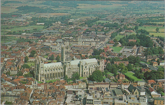 Kent Postcard - Aerial View of Canterbury   RR23632