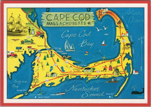 Load image into Gallery viewer, Map Postcard - Greetings From Cape Cod, Massachusetts  RR23645
