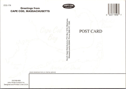 Map Postcard - Greetings From Cape Cod, Massachusetts  RR23645