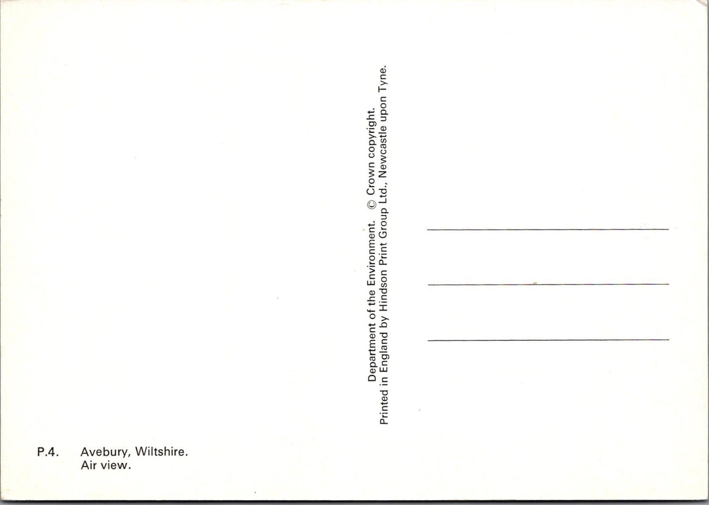 Wiltshire Postcard - Aerial View of Avebury, Neolithic Henge Monument RR23665