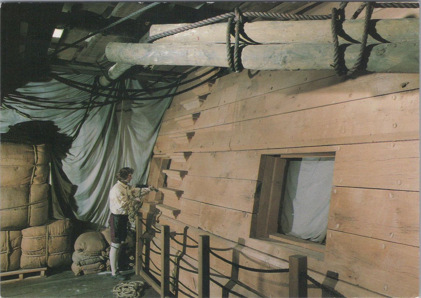 Wax Works Postcard - William Spink Caulking, Historic Dockyard, Chatham RR23682