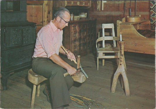 Occupations Postcard - Traditional Greenwood Woodworking, Voss Folk Museum RR23683