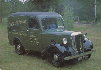 Road Transport Postcard - 1948 Jowett Bradford Van, Pyatts of Cheadle RR23701