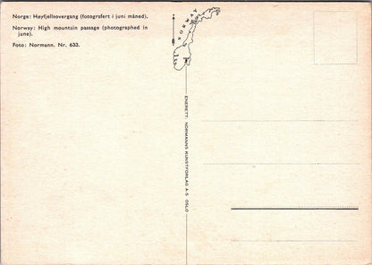 Norway Postcard-High mountain passage, Høyfjellsovergang, Standard Eight RR23703