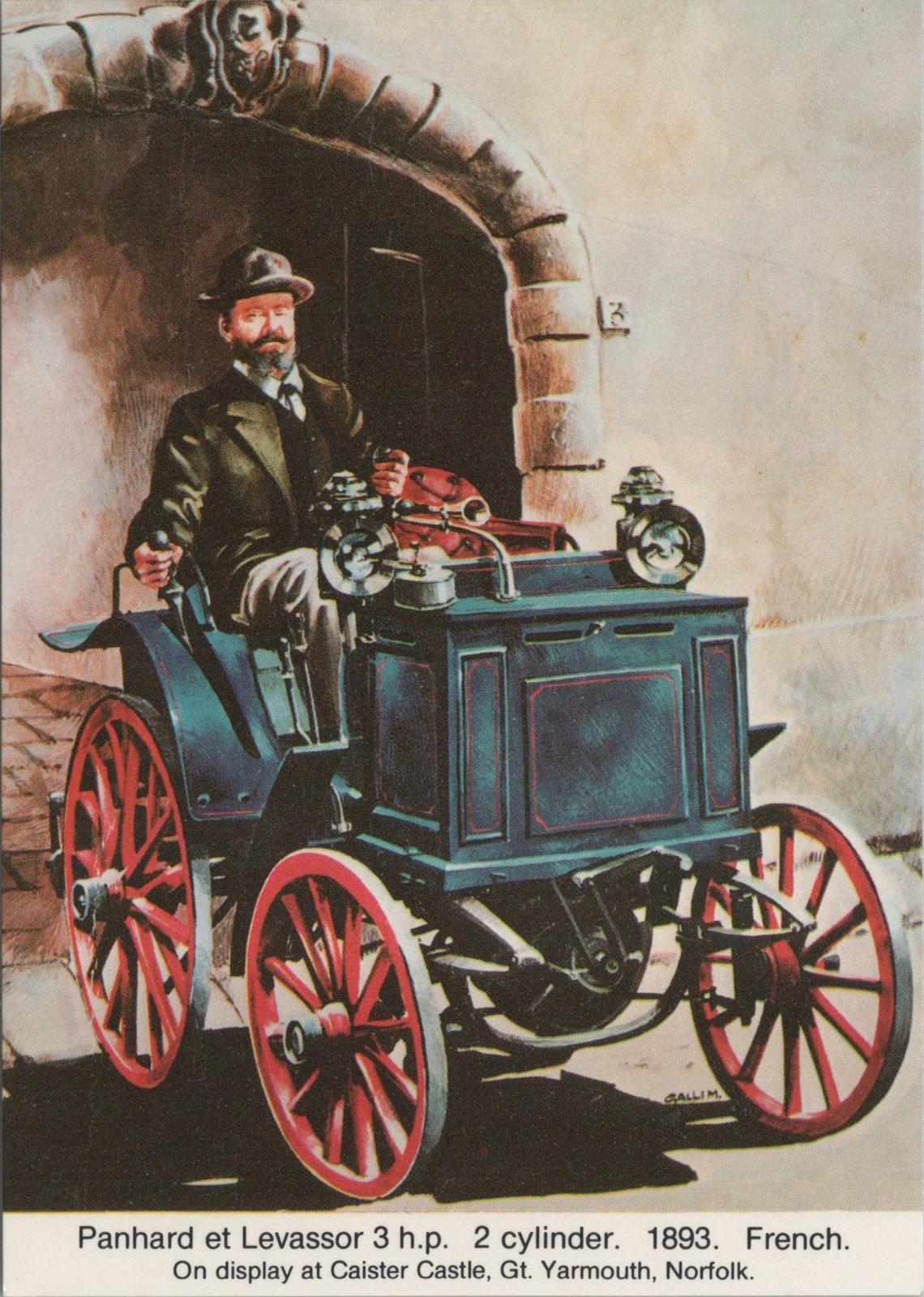 Transport Postcard-1893 Panhard et Levassor, Caister Castle Motor Museum RR23707
