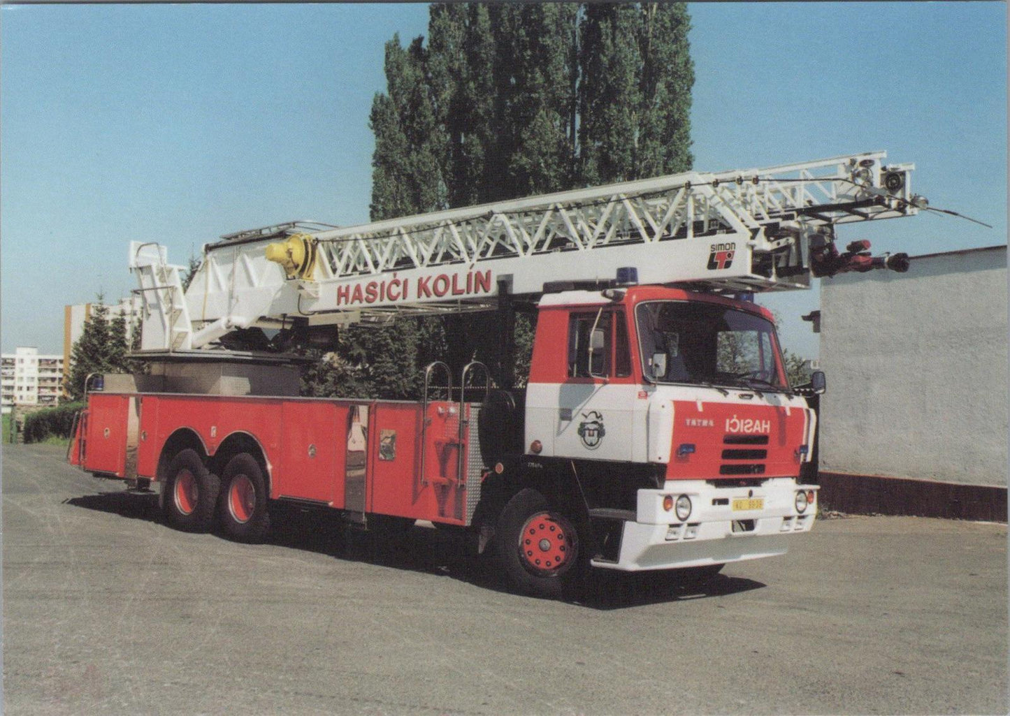 Road Transport Postcard -Tatra 815 6x6 Fire Truck, Kolín, Czech Republic RR23708