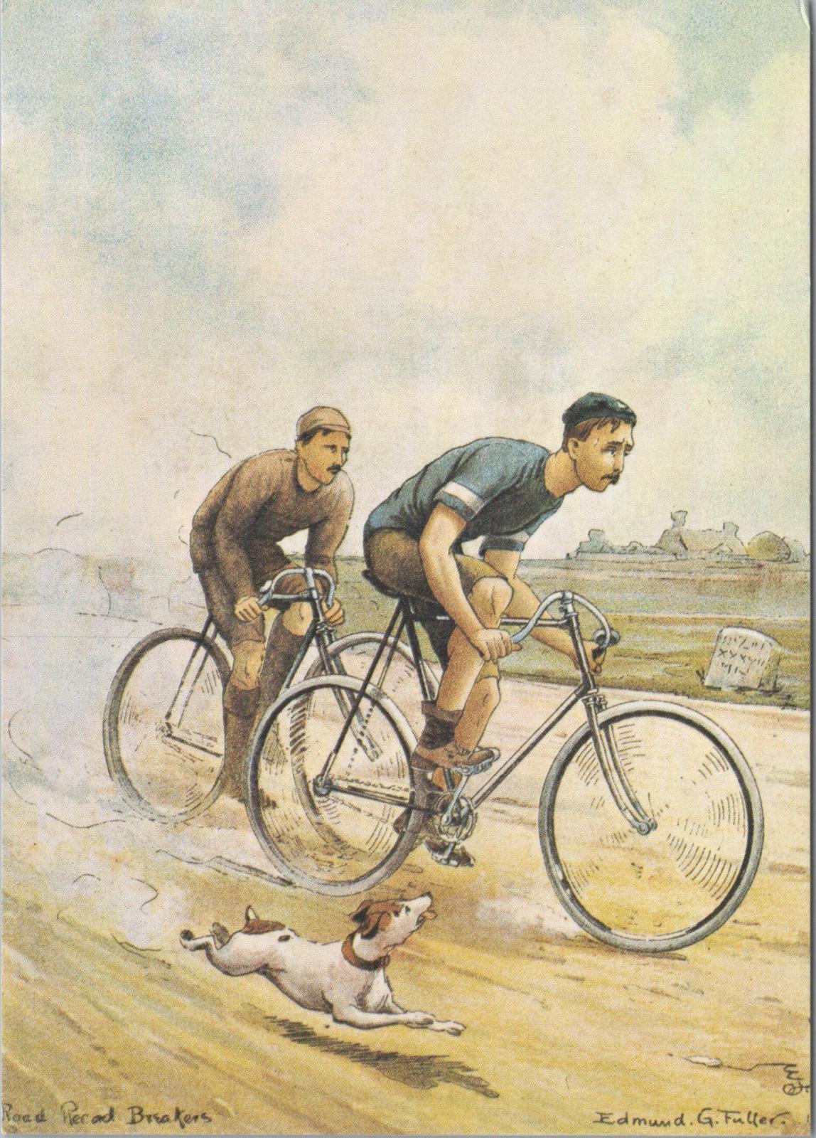 Sports Postcard - Cycle Racing, Artist Edmund George Fuller  RR23712