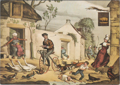 Transport Art Postcard - Velocipede, Road Rage in the 19th Century RR23717