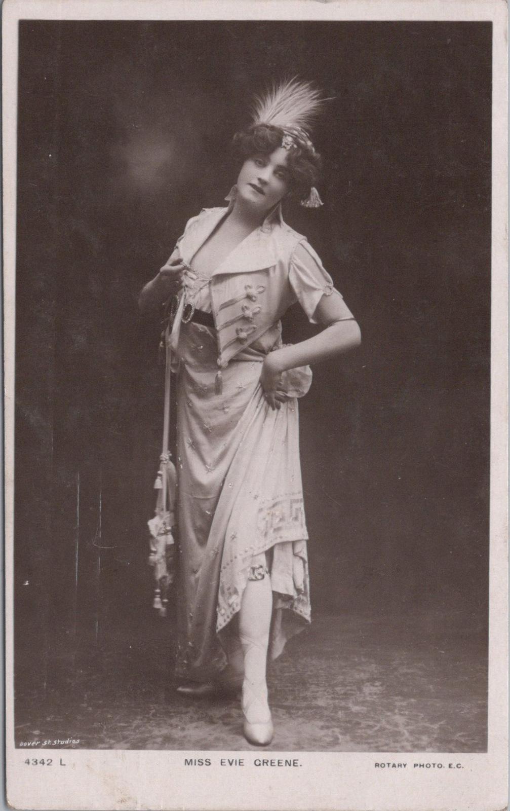 Theatrical Postcard - English Actress and Singer Miss Evie Greene   XT408