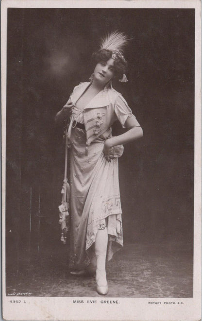 Theatrical Postcard - English Actress and Singer Miss Evie Greene   XT408