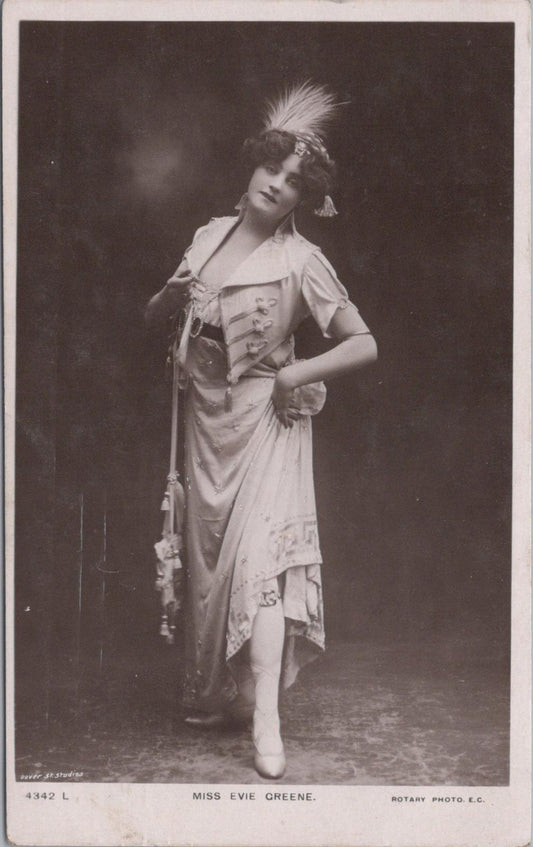 Theatrical Postcard - English Actress and Singer Miss Evie Greene   XT408
