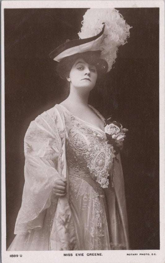 Theatrical Postcard - English Actress and Singer Miss Evie Greene  XT409