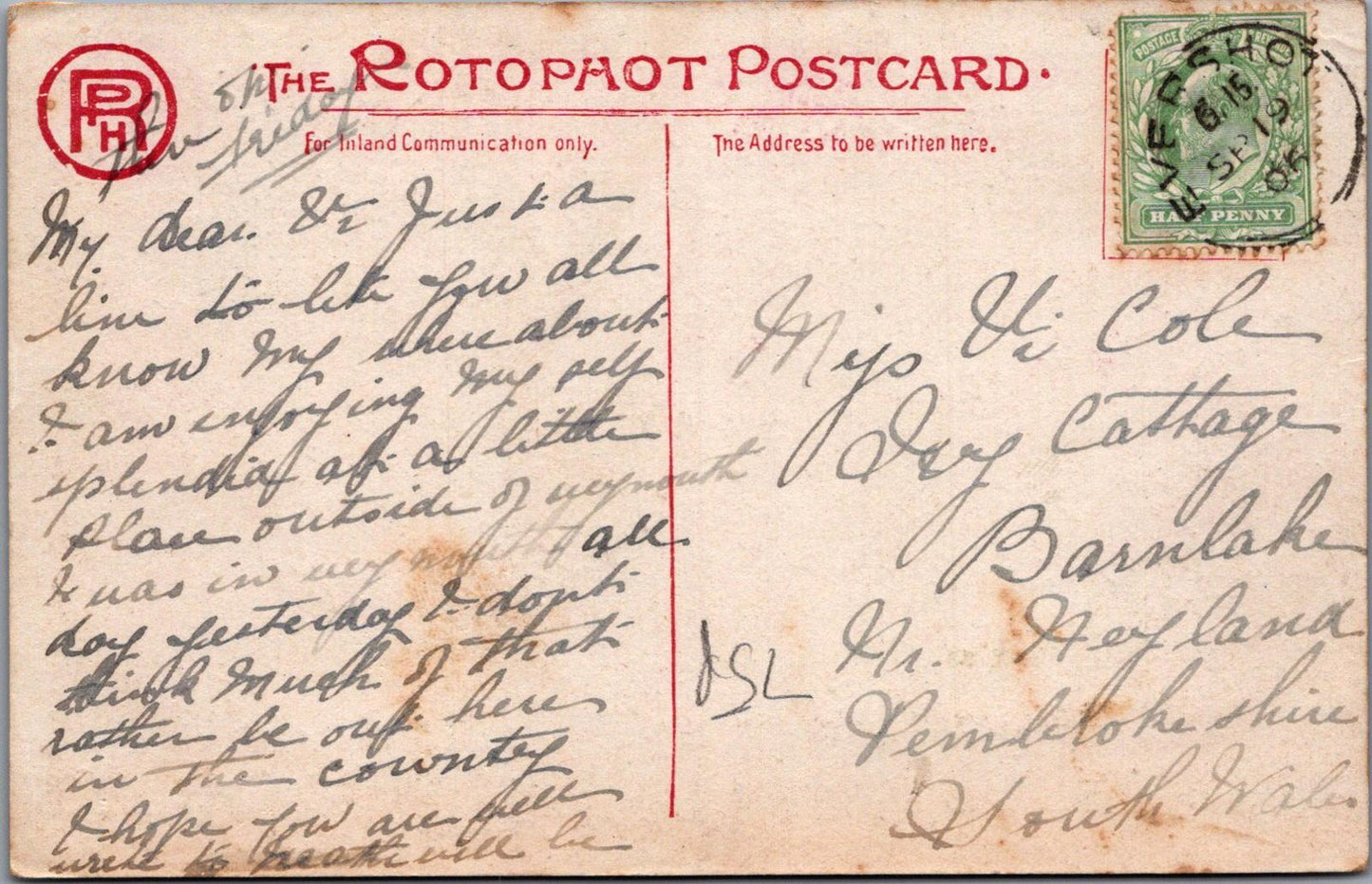 Theatrical Postcard - Lily Hanbury, English Edwardian Stage Actress   XT418