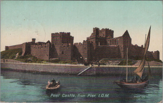 Isle of Man Postcard - Peel Castle From The Pier   XT444