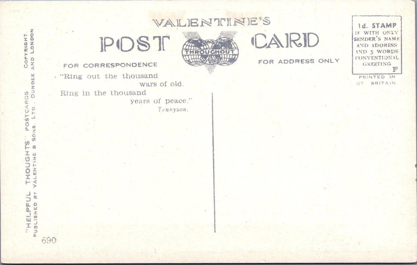 Literature Postcard - Poem "Inasmuch" by The Scottish Poet Allan Junior XT913