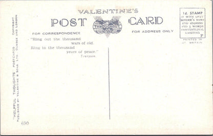 Literature Postcard - Poem "Inasmuch" by The Scottish Poet Allan Junior XT913