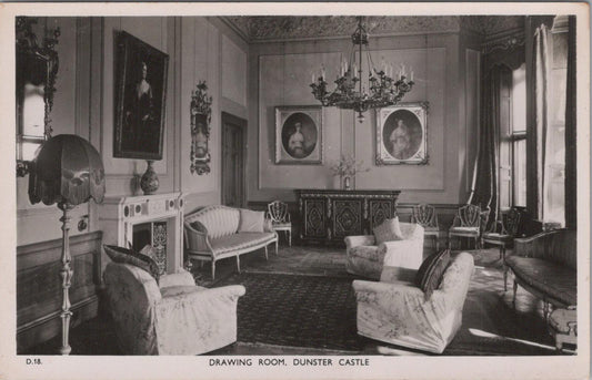 Somerset Postcard - Drawing Room, Dunster Castle  XT921