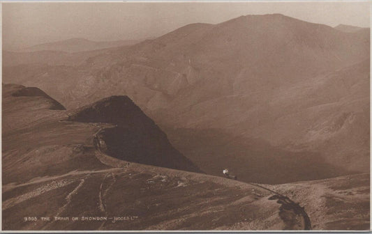 Wales Postcard - Snowdon Mountain Railway Train, Caernarvonshire Gwynedd  XT935