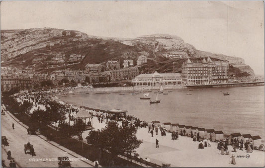 Wales Postcard - Llandudno Promenade, Grand Hotel, Great Orme  XT936