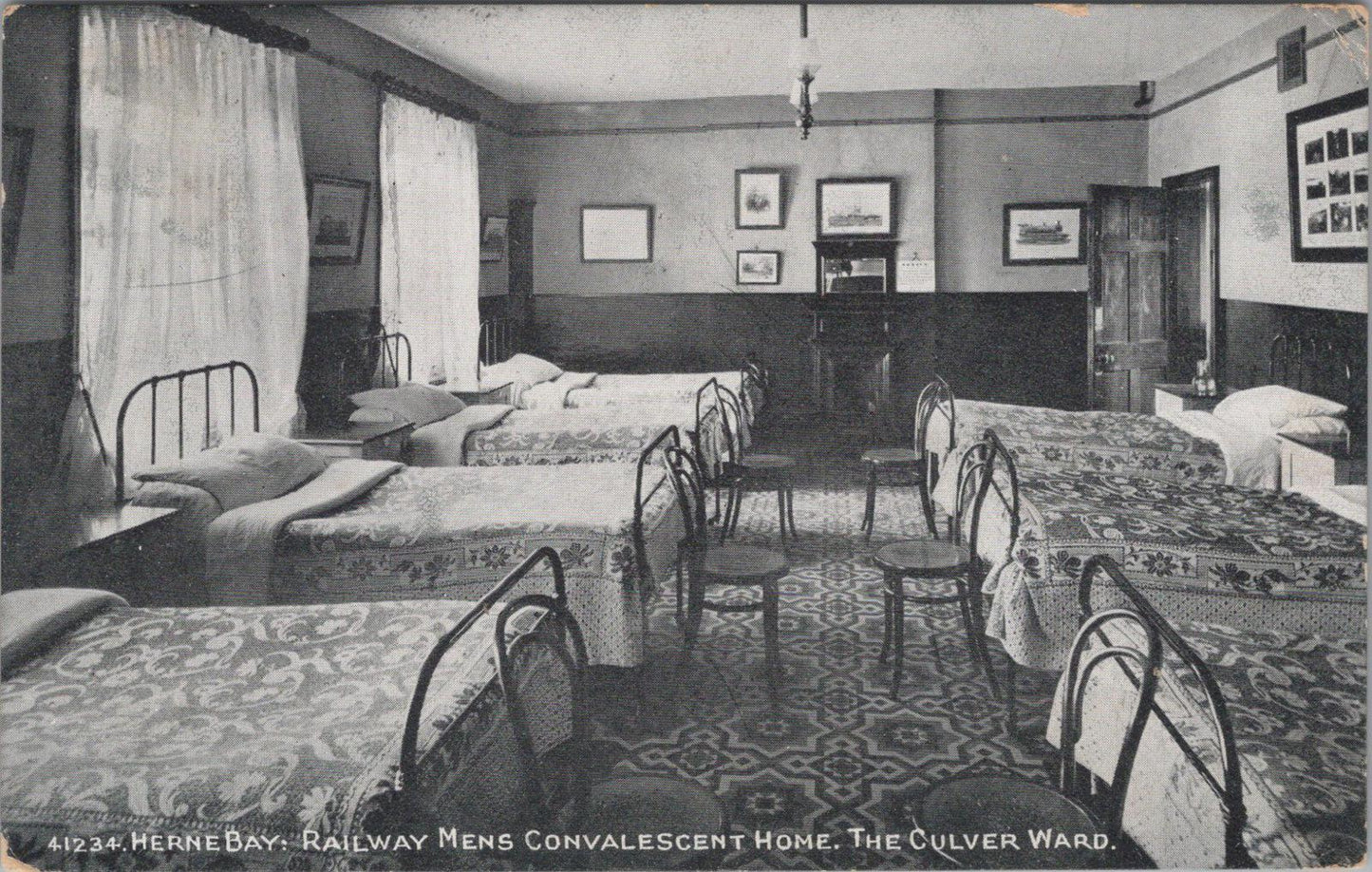 Kent Postcard - Herne Bay, Railway Mens Convalescent Home. The Culver Ward XT513