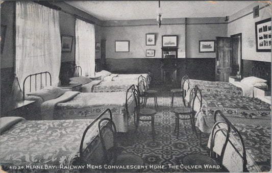 Kent Postcard - Herne Bay, Railway Mens Convalescent Home. The Culver Ward XT513