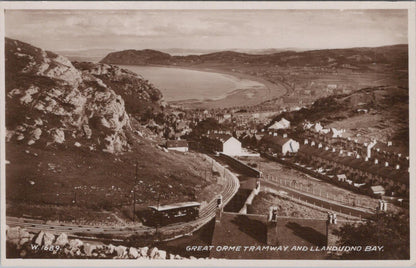 Wales Postcard - Great Orme Tramway and Llandudno Bay XT525