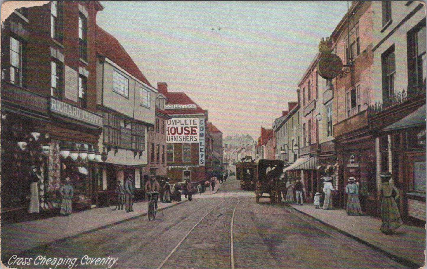 Warwickshire Postcard - Cross Cheaping, Coventry  XT529