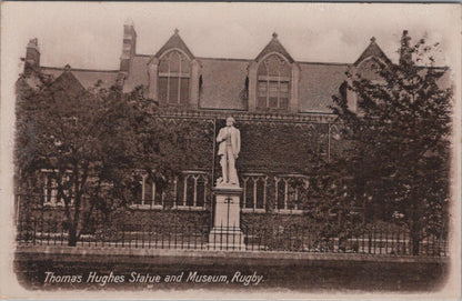 Warwickshire Postcard - Thomas Hughes Statue and Museum, Rugby  XT530