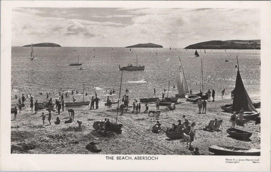 Wales Postcard - The Beach, Abersoch, Caernarvonshire  XT553