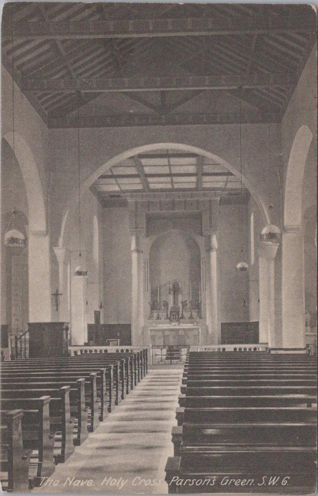 Middlesex Postcard - The Nave, Holy Cross Roman Catholic Church, Parsons Green XT801