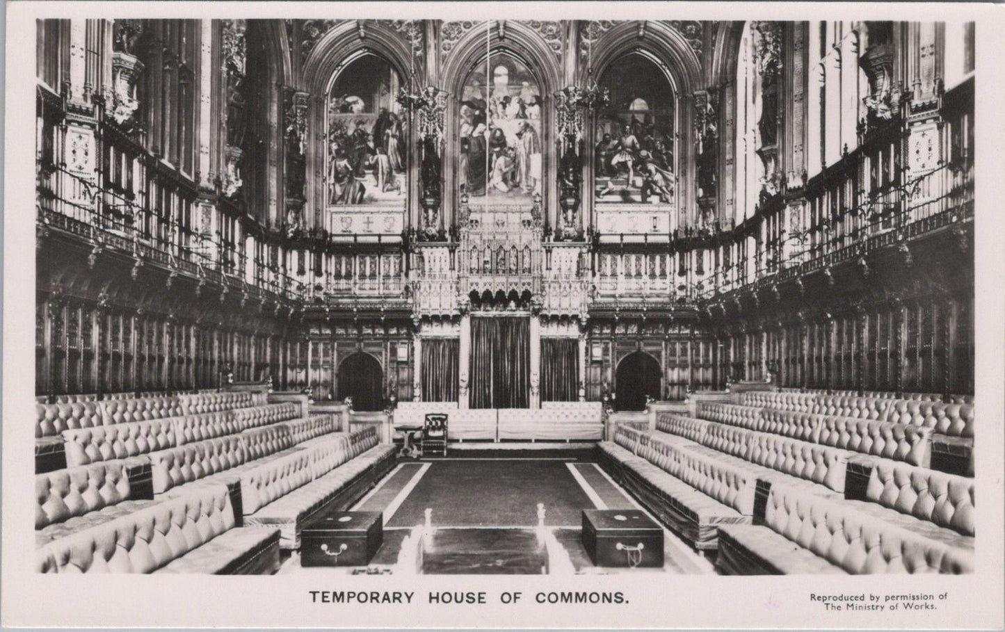 Politics Postcard - Temporary House of Commons, London   XT804