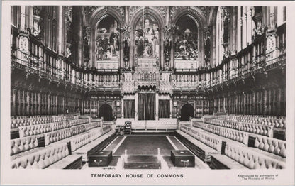 Politics Postcard - Temporary House of Commons, London   XT804