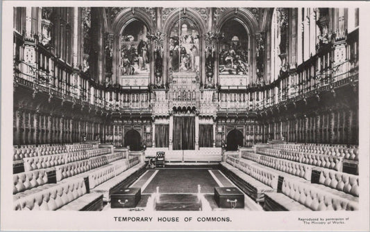 Politics Postcard - Temporary House of Commons, London   XT804