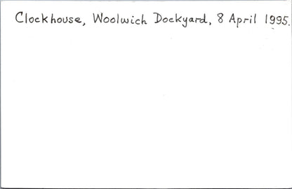 London Photo - Clockhouse, Woolwich Dockyard, 8th April 1995 - XT805