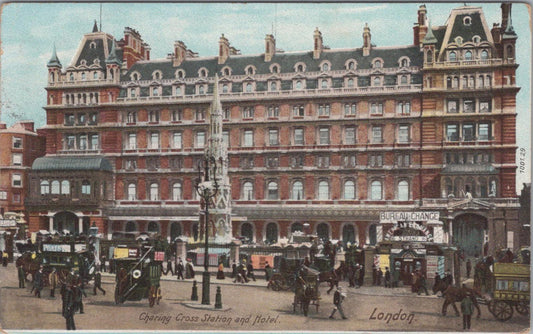 London Postcard - Charing Cross Station and Hotel   XT808