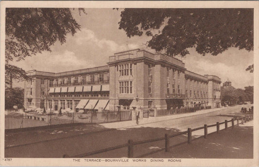 Warwickshire Postcard - The Terrace, Bournville Works Dining Rooms  XT819
