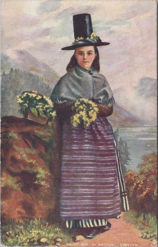 Fashion Postcard - Welsh Girl in National Costume   XT821