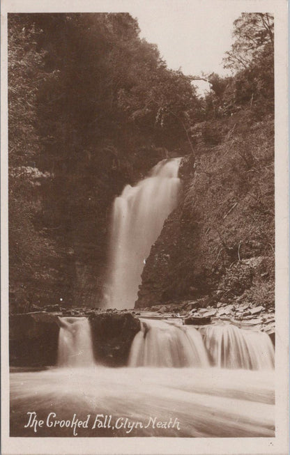 Wales Postcard - The Crooked Fall, Sgwd Gwladus, Afon Pyrddin, Neath  XT826