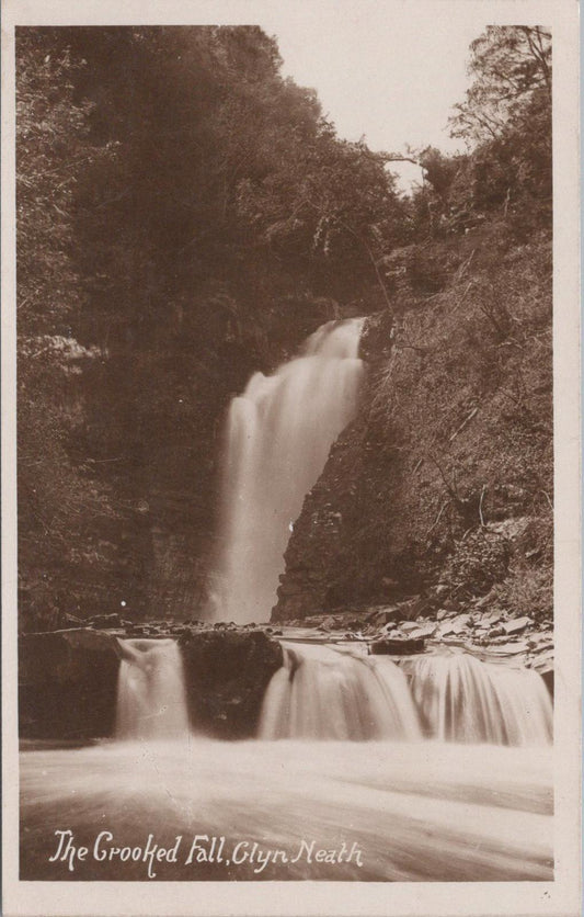 Wales Postcard - The Crooked Fall, Sgwd Gwladus, Afon Pyrddin, Neath  XT826