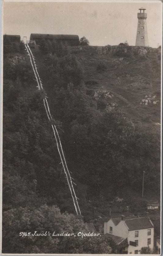 Somerset Postcard - Jacob's Ladder & The Lookout Tower, Cheddar  XT829