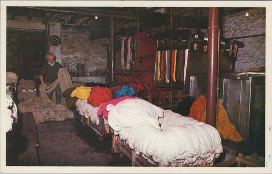 Wales Postcard - Dyeing at Trefriw Woollen Mills, Caernarfonshire  XT835