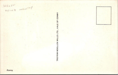 Wales Postcard - Dyeing at Trefriw Woollen Mills, Caernarfonshire  XT835