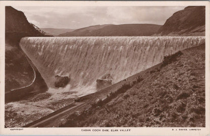 Lancashire Postcard -Caban Coch Dam, Elan Valley, nr Rhayader, Radnorshire XT839