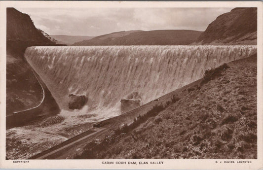 Lancashire Postcard -Caban Coch Dam, Elan Valley, nr Rhayader, Radnorshire XT839