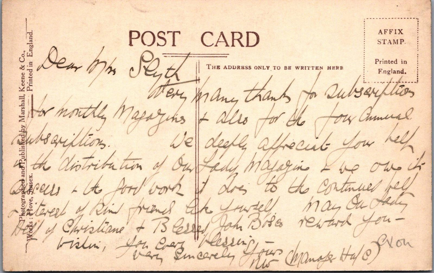 Oxfordshire Postcard - Salesian Missionary House in Cowley  XT844
