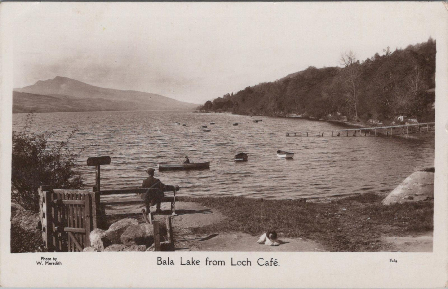 Wales Postcard - Bala Lake From Loch Cafe, Merionethshire  XT847