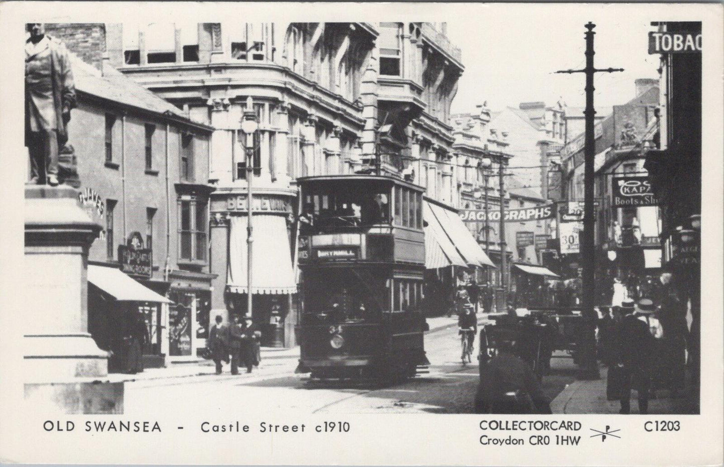 Wales Postcard - Old Swansea, Castle Street c1910 (Repro)  XT858